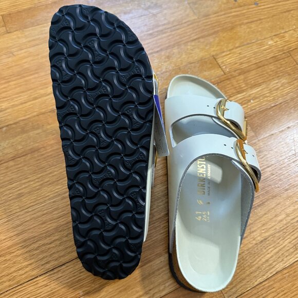 New Arizona Birkenstock Sandals – Leather/Gold Buckle (Narrow, New with Tags) - Picture 7 of 8